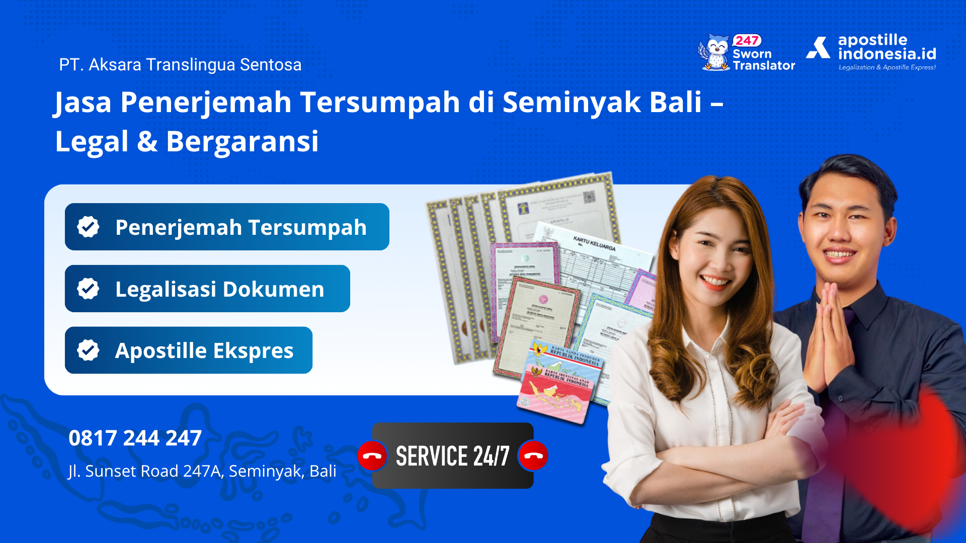 Jasa Penerjemah Tersumpah di Seminyak Bali – Legal & Bergaransi